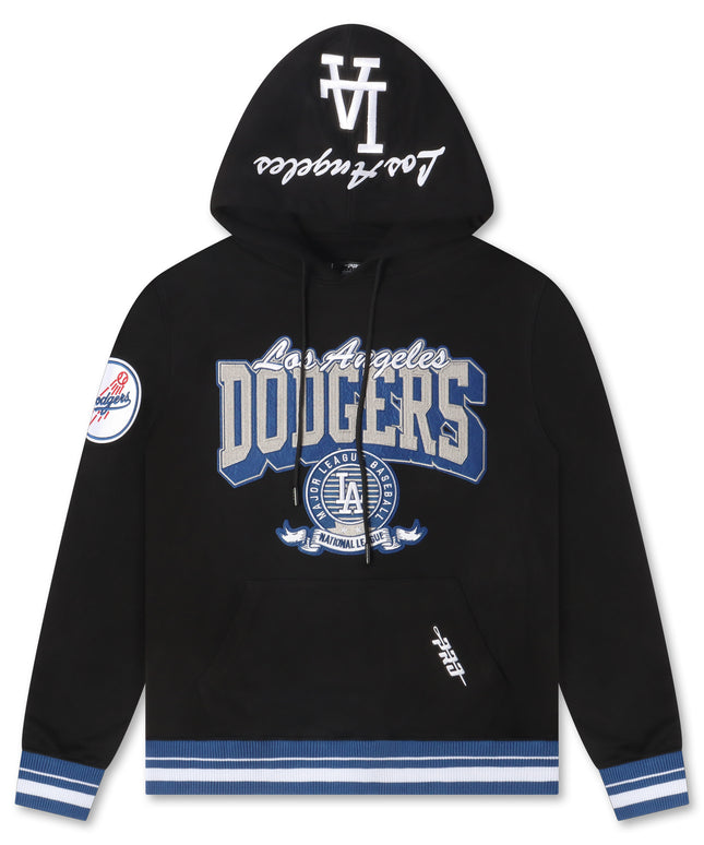 Pro Standard LA Dodgers Team Badge Hoodie - Black/Blue