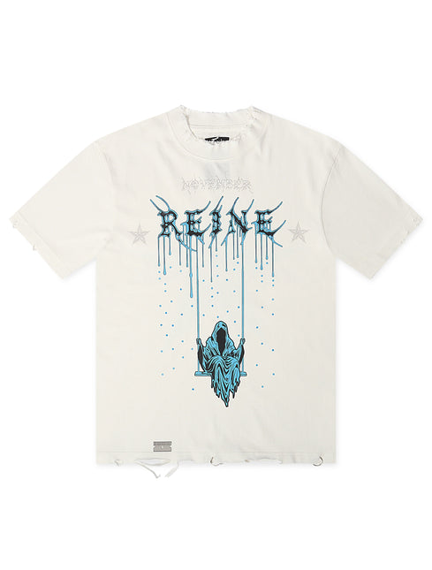 November Reign Storm Hand Shredded Tee - White