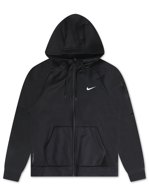 Nike Mens Therma Full Zip Fitness Top - Black