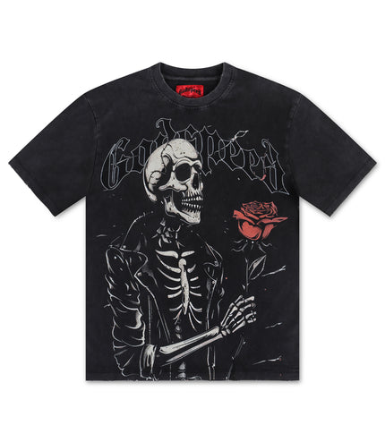 Godspeed Valentine Tee - Washed Black - Denim Exchange USA