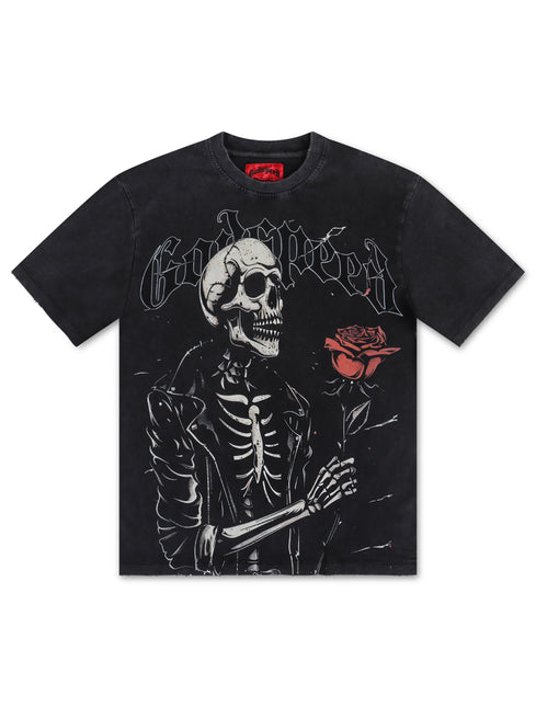 Godspeed Valentine Tee - Washed Black - Denim Exchange USA