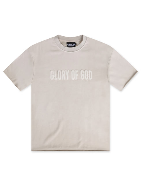 Glory of God Distressed Print Tee - Khaki