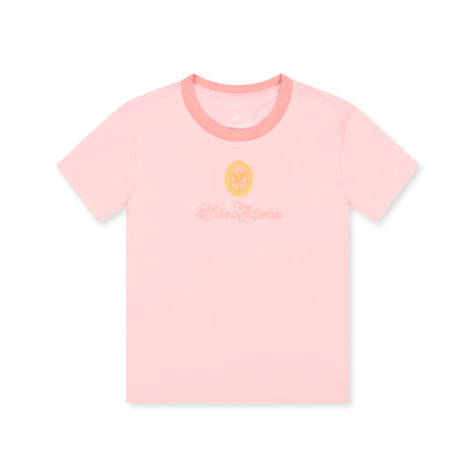 Nike Womens Sportswear Chill Cropped Knit Tee - Pink Glaze