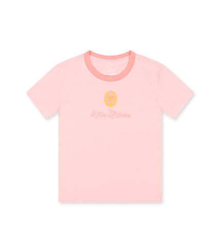 Nike Womens Sportswear Chill Cropped Knit Tee - Pink Glaze