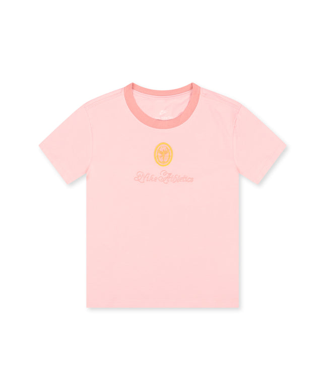 Nike Womens Sportswear Chill Cropped Knit Tee - Pink Glaze