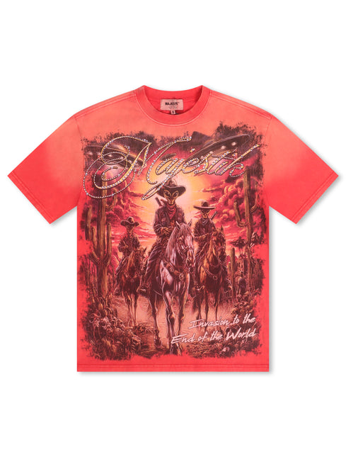 Majestik Department Alien Cowboy Tee - Red