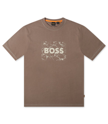 Boss Orange Logospace Tee - Brown