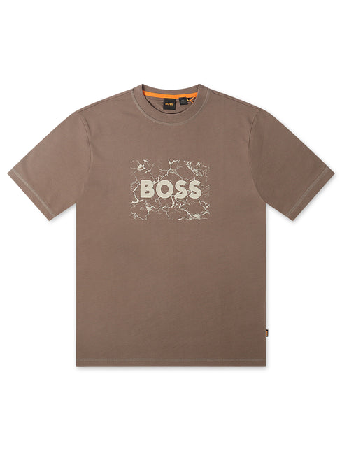 Boss Orange Logospace Tee - Brown