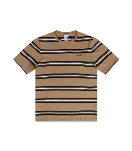 Boss Kids Striped Tee - Beige