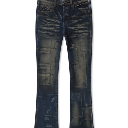 Valabasas Bricks Stacked Denim - Dirty Blue - denim exchange