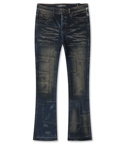 Valabasas Bricks Stacked Denim - Dirty Blue - denim exchange