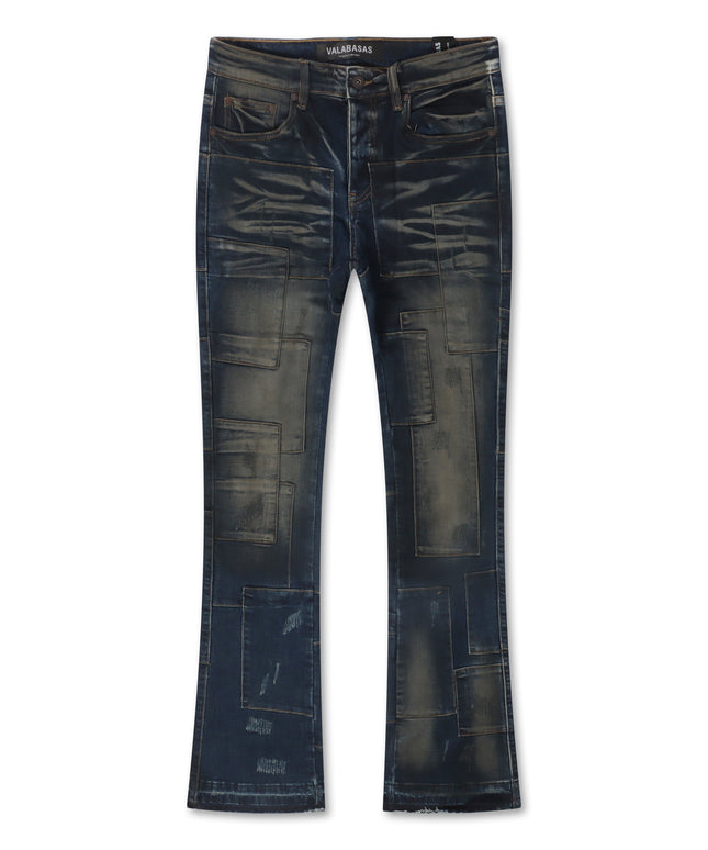 Valabasas Bricks Stacked Denim - Dirty Blue