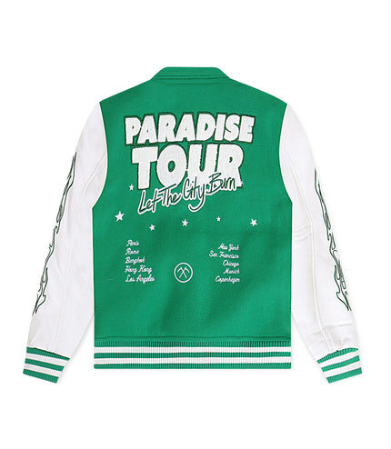 Jordan Craig Kids Paradise Varsity Jacket - Green