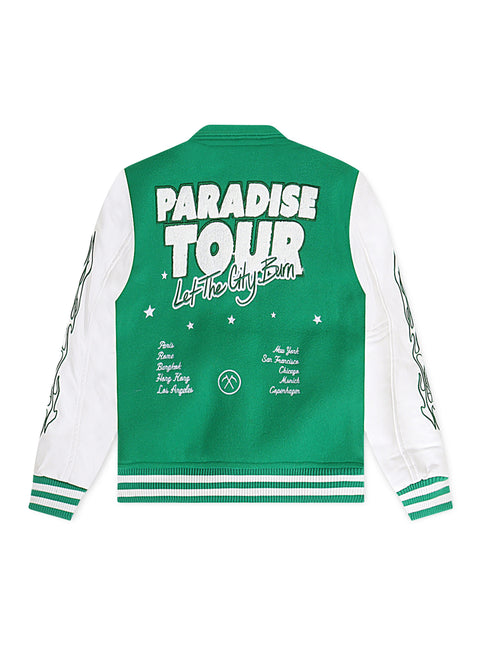 Jordan Craig Kids Paradise Varsity Jacket - Green