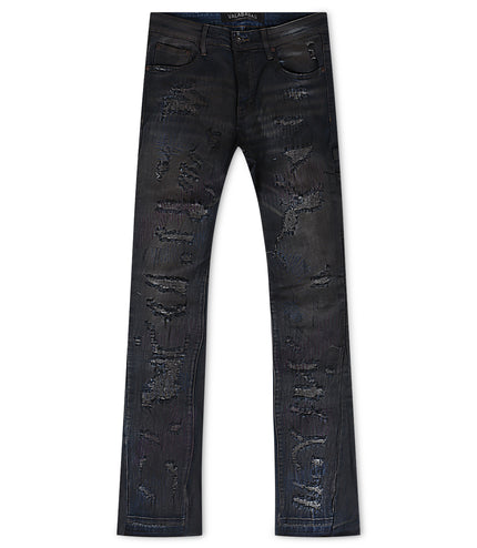 Valabasas Zero Denim Stacked Jeans - Dark Grey