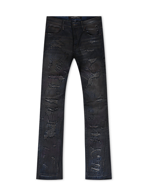 Valabasas Zero Denim Stacked Jeans - Dark Grey