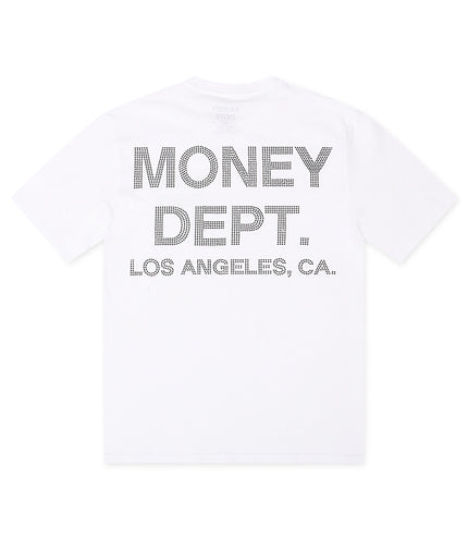 Money Dept. Rhinestone Tee - White/Black