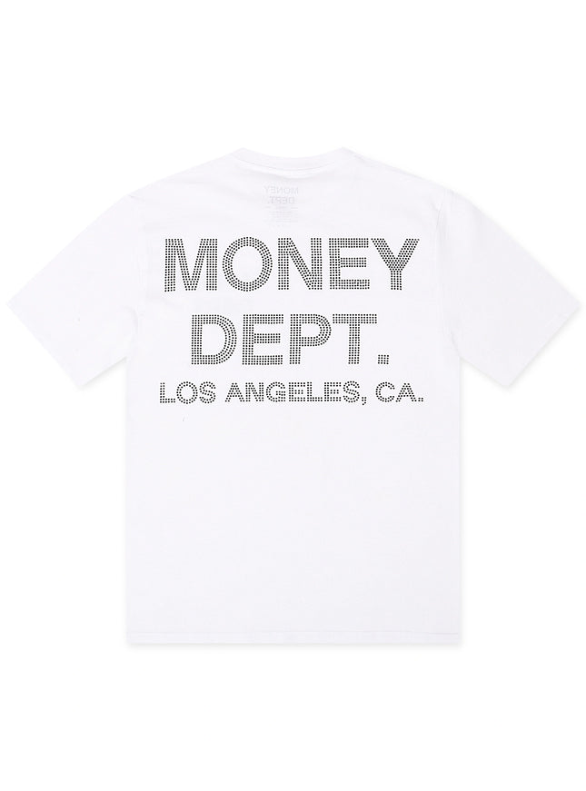 Money Dept. Rhinestone Tee - White/Black