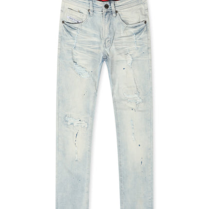 Makobi Distressed Slim Fit Jeans – Light Wash