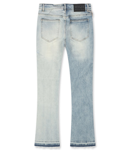Melee Hannibal Stacked Jean - Split Blue Wash