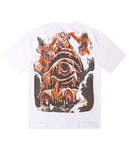 Starseed AI Angel Oversized Tee - White/Orange