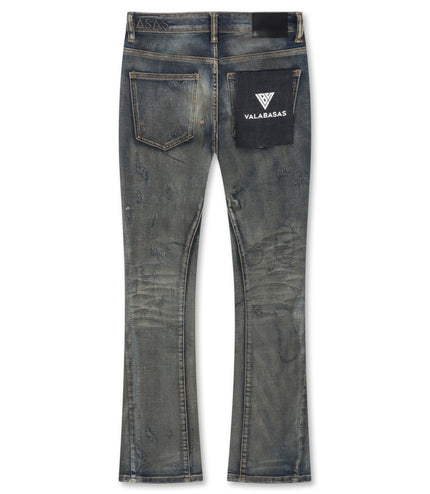 Valabasas Bald Stacked Jeans - Vintage Blue