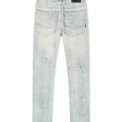 Makobi Distressed Slim Fit Jeans – Light Wash