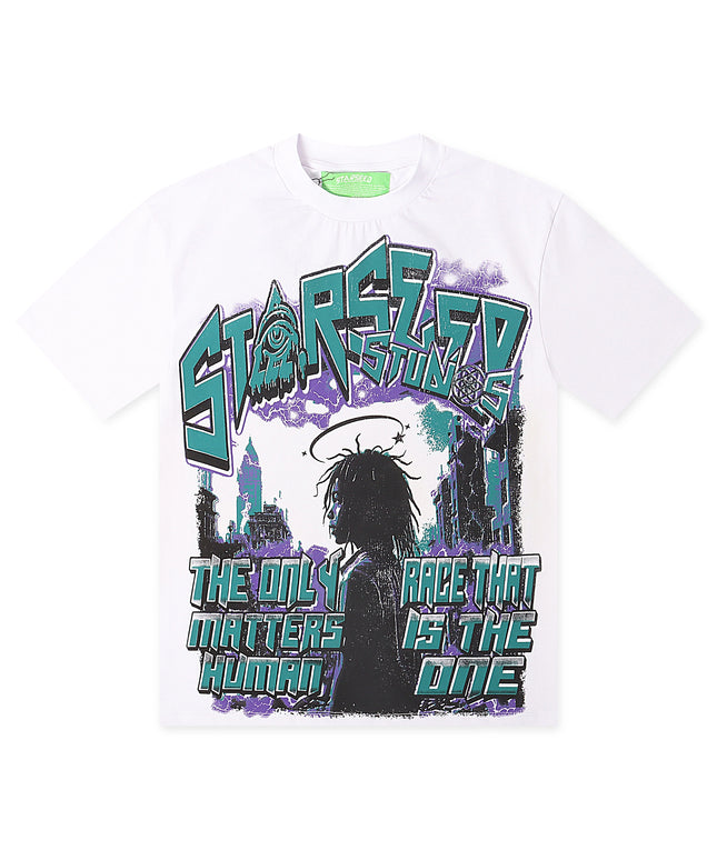 Starseed Only Race Tee  - White/Grape