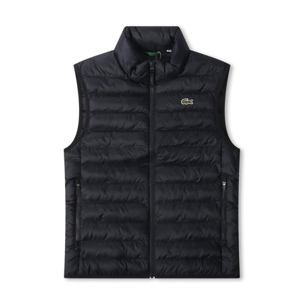 Lacoste Water Repellent Puffed Vest - Black