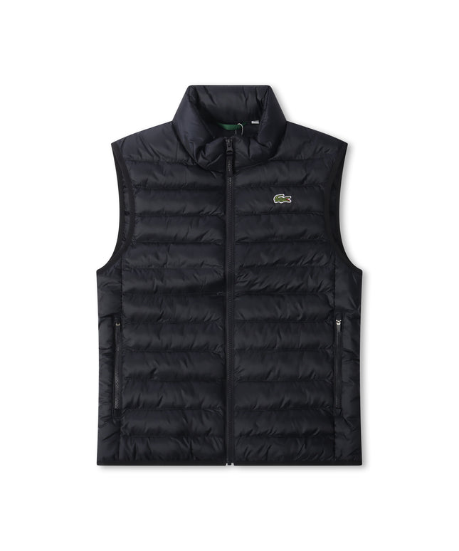 Lacoste Water Repellent Puffed Vest - Black