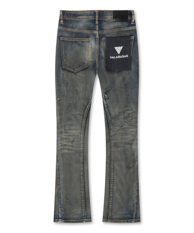 Valabasas Bald Stacked Jeans - Vintage Blue
