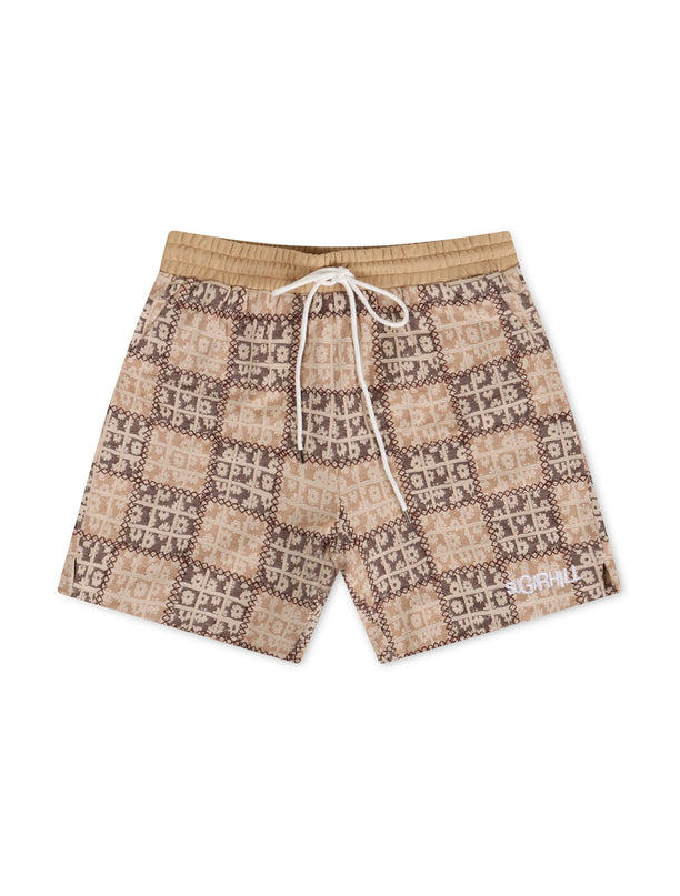 Sugarhill Blocka Shorts - Brown - Denim Exchange 