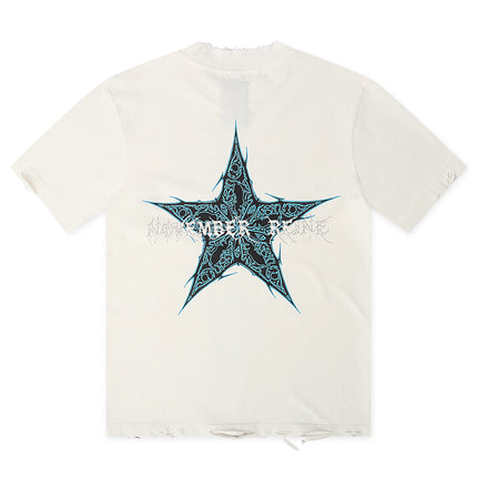 November Reign Storm Hand Shredded Tee - White