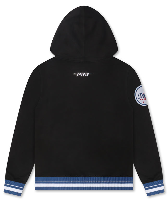 Pro Standard LA Dodgers Team Badge Hoodie - Black/Blue