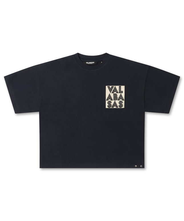 Valabasas Never Sleep Boxy Oversized Tee - Navy