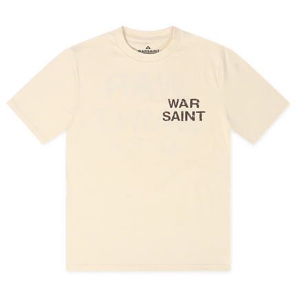 Warsaint LA Script Tee - Cream/Brown