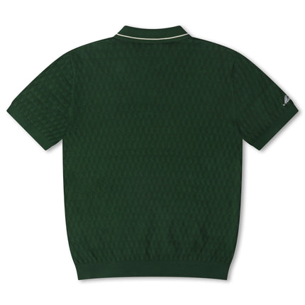 Malbon Crest Knit Polo - Myrtle - Denim Exchange