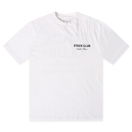 Stack Club Cash Flow Heavyweight Tee - White/Black