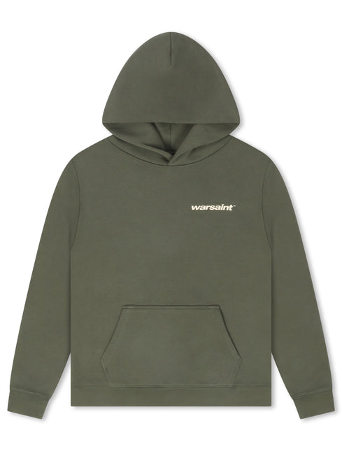 Warsaint Dual Logo Hoodie - Olive Green