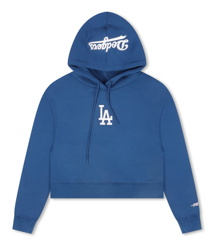Pro Standard Womens LA Dodgers Cropped Hoodie - Dodgers Blue