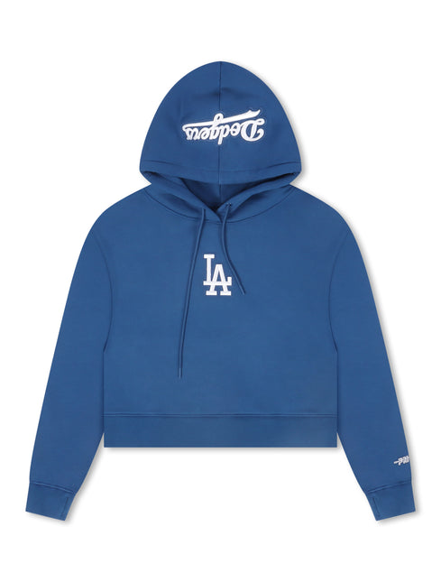 Pro Standard Womens LA Dodgers Cropped Hoodie - Dodgers Blue