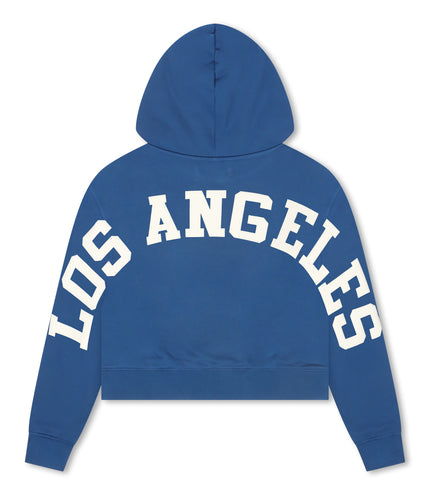 Pro Standard Womens LA Dodgers Cropped Hoodie - Dodgers Blue