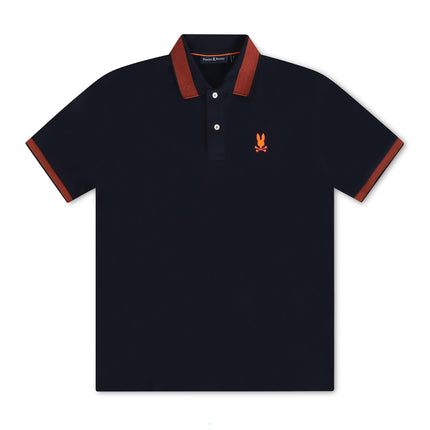 PSYCHO BUNNY MONTEBELLO PIQUE POLO - NAVY PSYCHO BUNNY