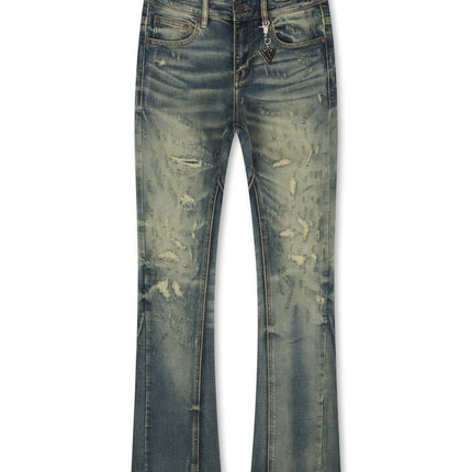Valabasas Vin Stacked Jeans - Dark Vintage Blue