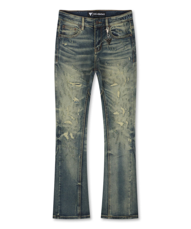 Valabasas Vin Stacked Jeans - Dark Vintage Blue