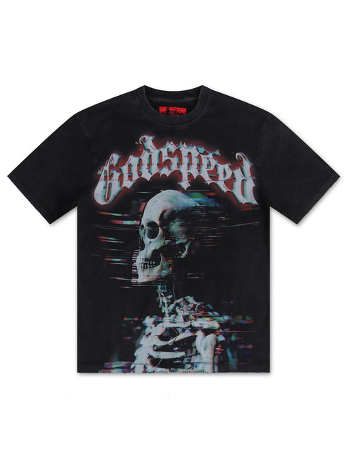 Godspeed Glitchy Tee - Washed Black - Denim Exchange USA