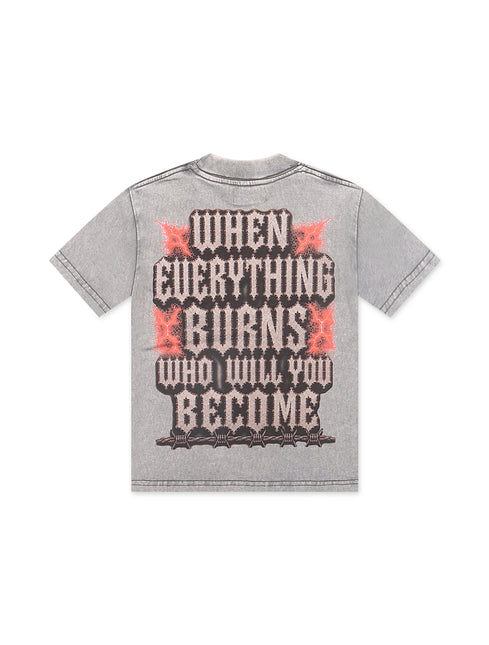 Disaster Kids Burnout Tee - Grey