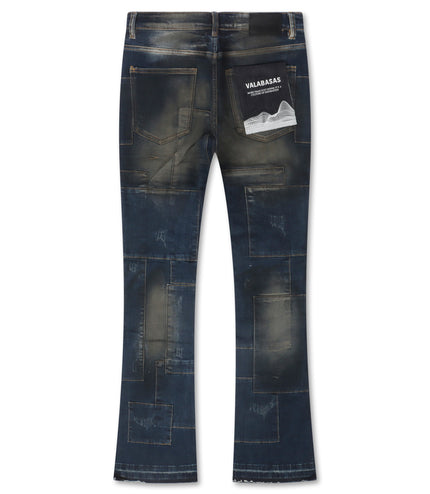 Valabasas Bricks Stacked Denim - Dirty Blue - denim exchange