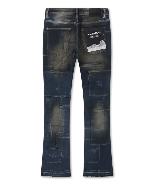 Valabasas Bricks Stacked Denim - Dirty Blue