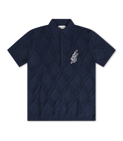 Honor The Gift Diamond Knit Polo - Navy